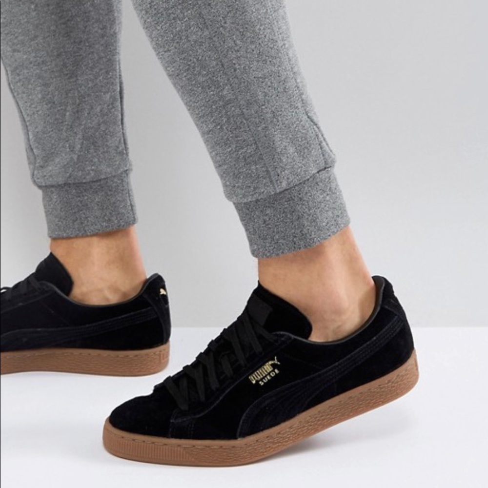 Puma Suede Gum Sole Sneaker Black 9.5